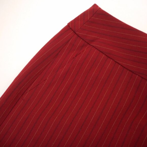 Venezia Women's size 16 Skirt Vintage NWT Short Red Pinstripe Business Career - Picture 9 of 11